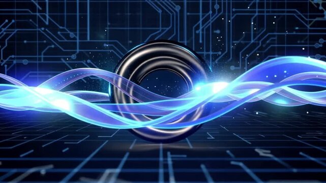 Abstract fractal energy realms with glowing digital patterns animation 4k video