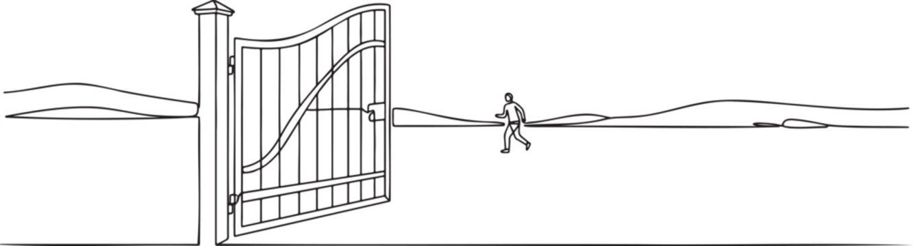 70_An open gate and a distan_traced