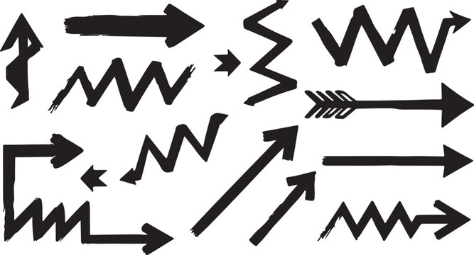 Dynamic Geometric Patterns Bold Arrows Zigzags Lightning Shapes vector illustration