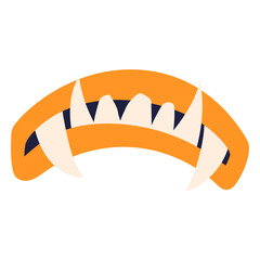 Orange and black tiger's mouth © Vexels
