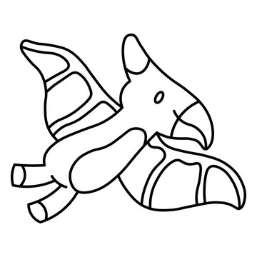 Playful cartoon pterosaur illustration