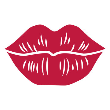 Bold lip print design for expressive art