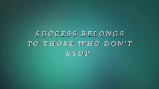 Abstract gradient background with motivational Business Motivation Success Mindset Quotes Video