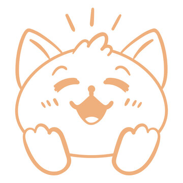 Cat with a smiley face