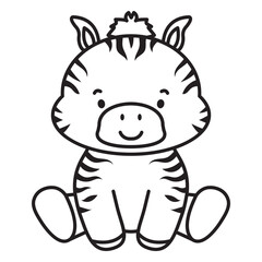 Obraz premium Black and white zebra