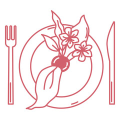 Fototapeta premium Flower plate