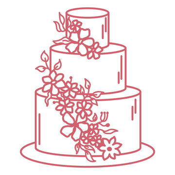 Cake with flowers