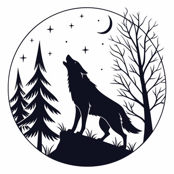 wolf in the forest