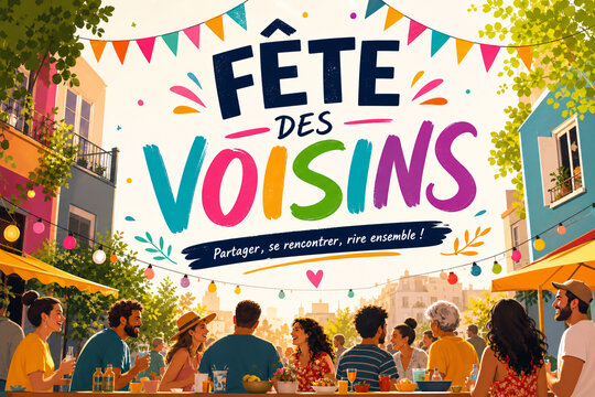 Affiche, flyer, visuel "F&ecirc;te des voisins"