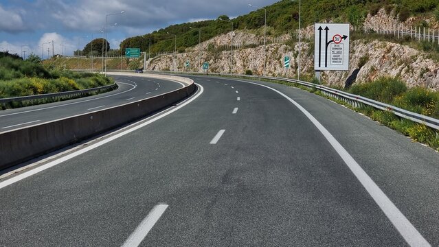 road toll  station in egnatia street greece