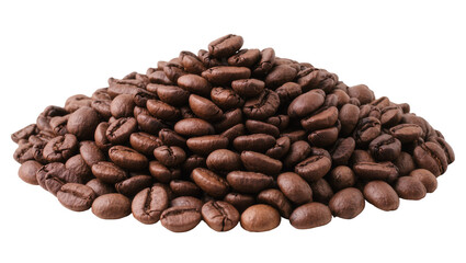Obraz premium Pile of Roasted Coffee Beans in Brown and Beige Tones