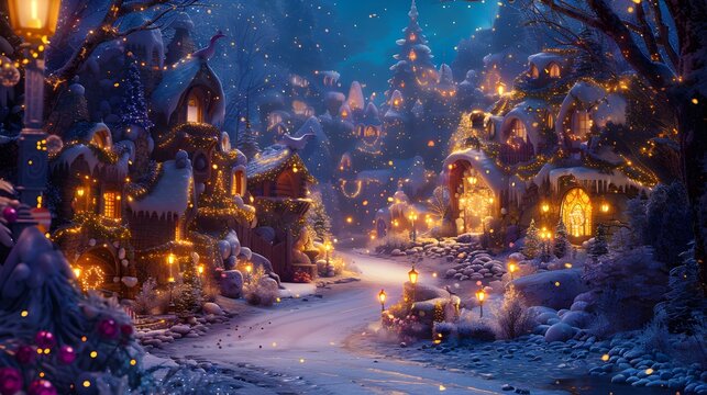 grinch s cave turned magical palace ice candy whoville glows like sparkling jewel cane clean simple design for web and print use clear view modern minimal look neat layout vivid detail soft light