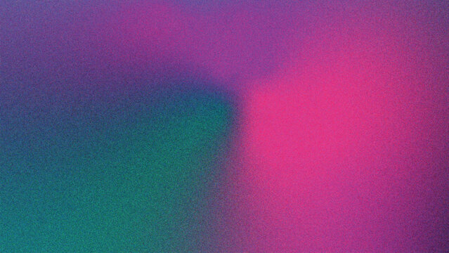 Abstract blurred light gradient with soft glow warm neon pink, deep purple tones on a dark backdrop combined with vibrant grainy texture and lo fi noise effect for modern digital art projects