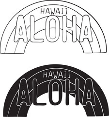 Vector aloha hawaii illustration © Mariia