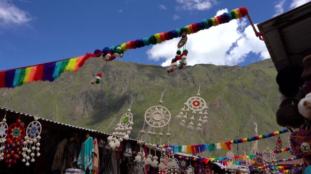 Mandalas made by Peruvian artisans in Ollantaytambo, Cusco, Peru