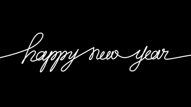 Happy New Years.Handwritten elegant script conveys celebration and festivity. Ideal for New Year's greetings