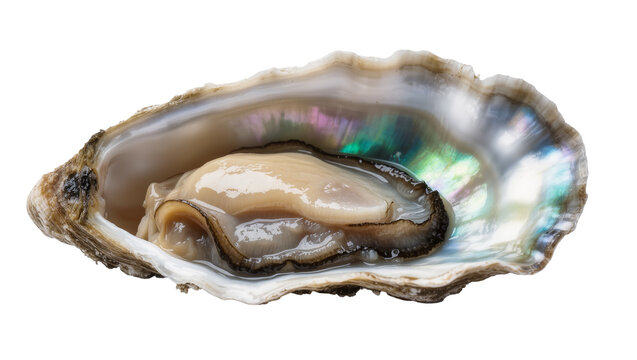 Opened Oyster Shell with Pearl and Soft Tissue Interior