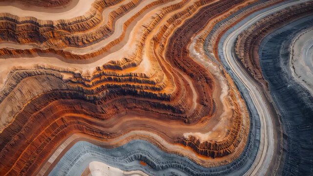 Natural agate stone texture with layered mineral bands in brown blue cream and orange forming abstract geological marble pattern
