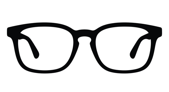 Eyeglasses silhouette classic frame design on white background