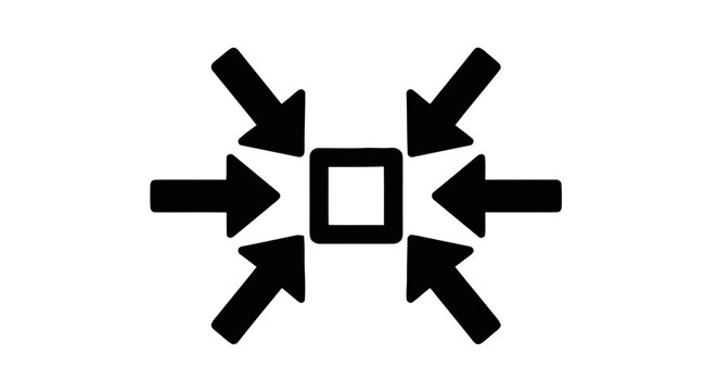 Vector illustration of center focus icon on a transparent background