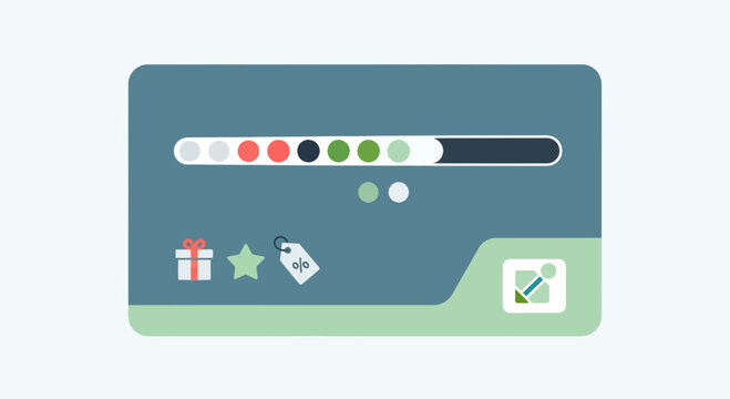 Colorful rating progress bar widget.