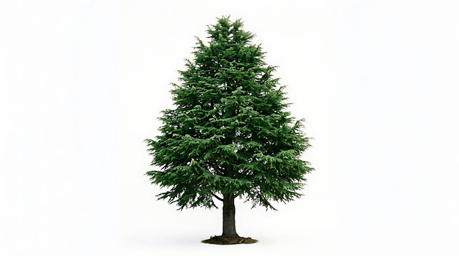 Green fir tree isolated on white background with tree line tree trunk tree roots tree bark tree canopy tree stump tree crown tree rings tree branch tree shadow tree texture tree planting