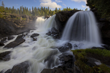Obraz premium Ristafallet (waterfall), Jämtland, Sweden