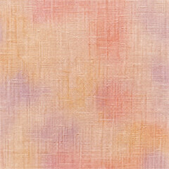 Fototapeta premium Soft pastel orange pink and peach woven texture with subtle linen fibers gentle crosshatch marks warm faded fabric surface and airy abstract background for calm creative design use