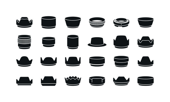 Lens hoods like petal lens hoods cylindrical lens hoods rubber lens hoods screw mount hoods bayonet mount hoods and camera lens