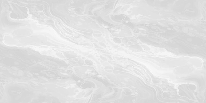 A snowy white marble texture with frozen blue ice patterns creates an abstract winter background reminiscent of a cold frost surface under a cloudy sky