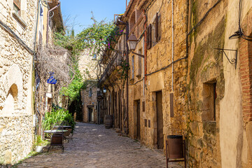 Fototapeta premium Medieval stone Peratallada town. Catalonia. Spain
