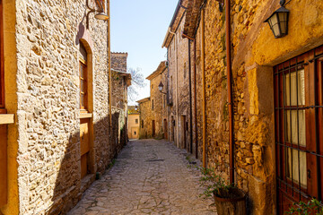 Fototapeta premium Medieval stone Peratallada town. Catalonia. Spain