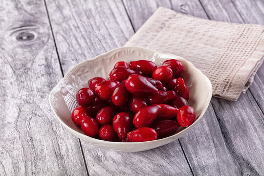 Red ripe sweet juicy dogwood