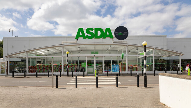 Wolstanton, Stoke on Trent united kingdom May 19th 2025, supermarket giant Asda, iconic lime green lettering and store fronts