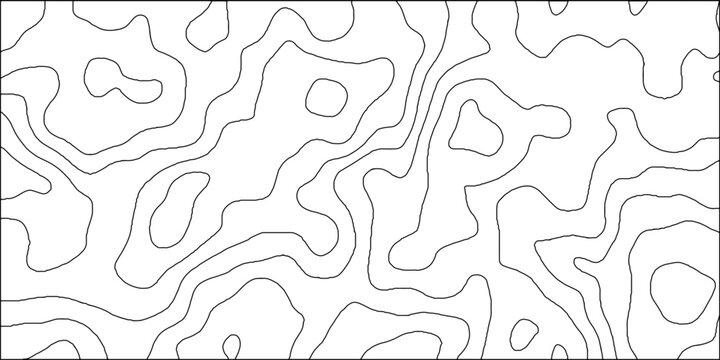 Topographic topo contour map and ocean topographic line map. Geographic line mountain relief Abstract lines or wavy backdrop background. terrain path isolated on background.