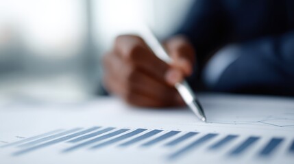 Fototapeta premium Stock market data analysis, businessman checking charts
