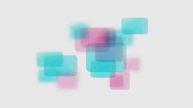abstract background with flying screens in bokeh, looped