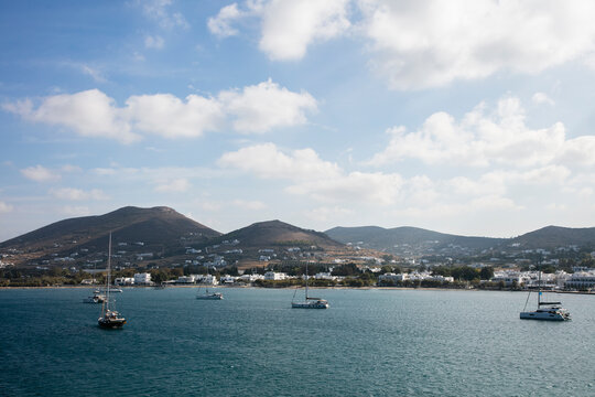 View of Paros Greece with water