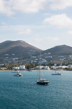 View of Paros Greece with water