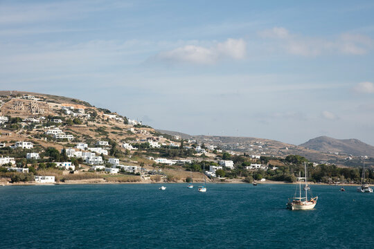 View of Paros Greece with water