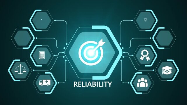 System reliability engineering with performance monitoring and stability optimization for digital infrastructure and business operations management 4k on transparent background.
