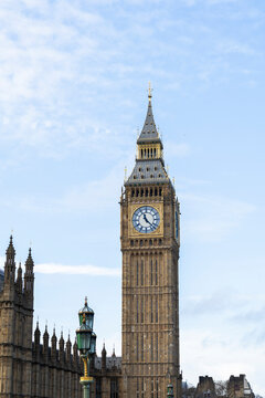Big Ben against blue sky