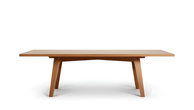 wooden table isolated on white