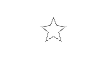 Obraz premium Minimalist five-pointed star outline vector graphic, perfect for clean design projects, user interface elements, and simple branding