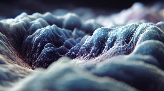 Organic surface slowly expanding and contracting like breathing, soft textures, cinematic, high-detail, surreal, and visually immersive tactile and natural-motion concept.