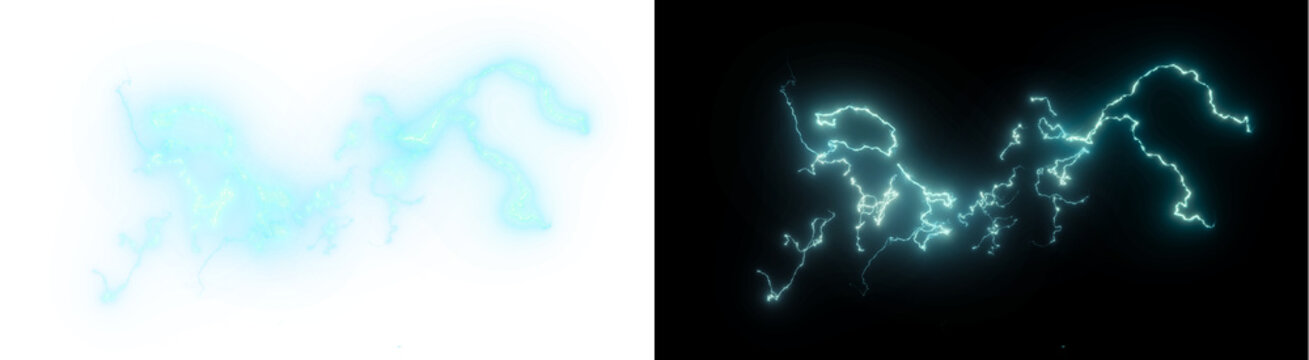 PNG image of&nbsp;Blue lightning strike on white background