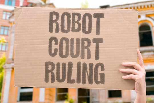 "Robot Court Ruling" Machine-generated judgments enter binding legal proceedings without transparency. ROBOT. COURT. JUDGMENT. BINDING. TRANSPARENCY.