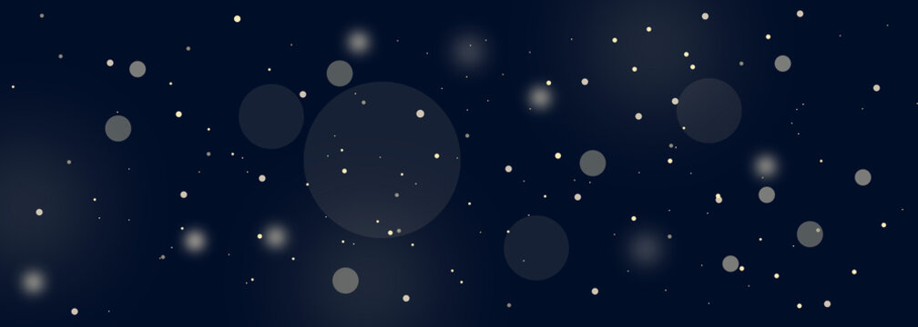 dark blue background with shiny glitters bokeh lights