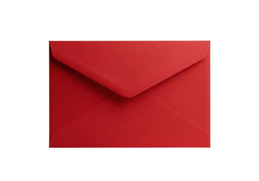 A vibrant red envelope standing upright against a plain background