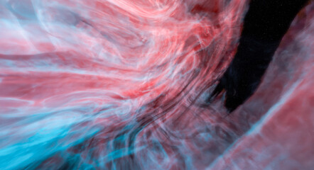Abstract Pink And Blue Nebula Clouds Swirling In Deep Space Cosmic Scene © edb3_16